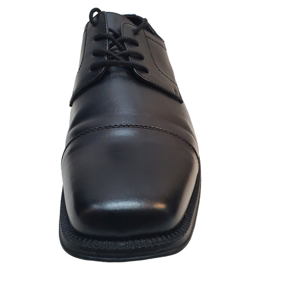 New Alfani Men's Quincy Cap Toe Oxfords Shoes 12W Black - Picture 2 of 6